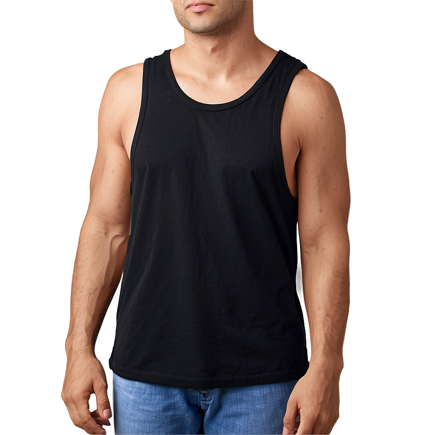 Cotton Black Tank Top Png 06282024