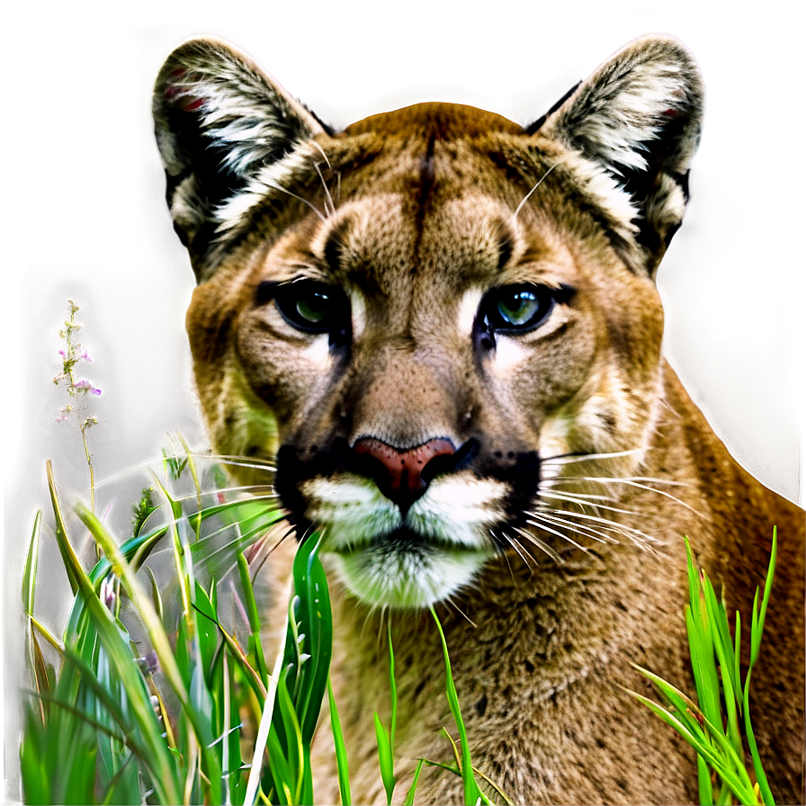 Cougar In Grass Png 70