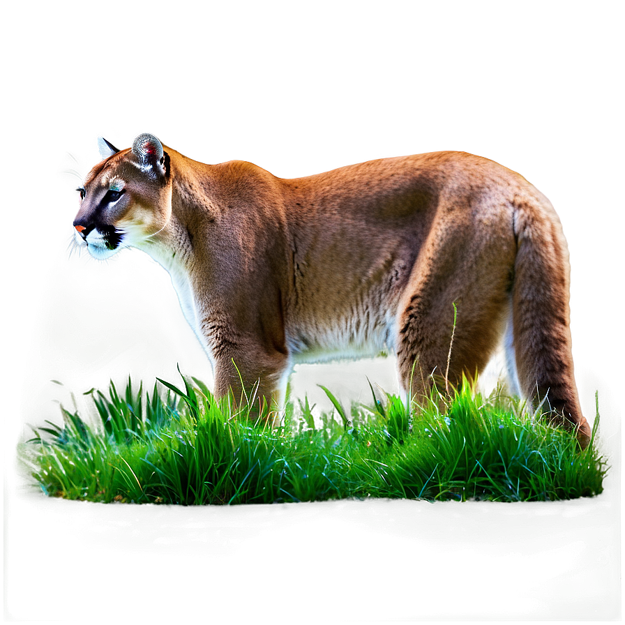 Cougar In Grass Png 94