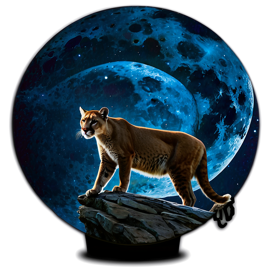 Cougar In Moonlight Png 79