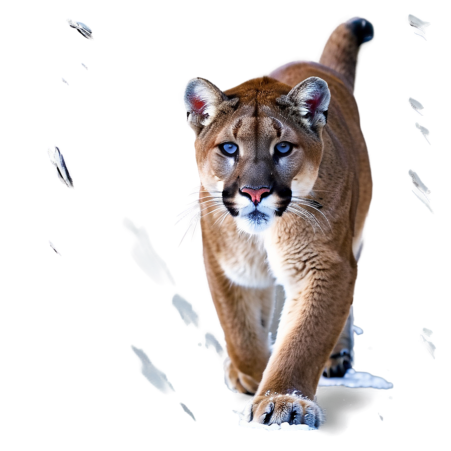 Cougar In Snow Png Gur94