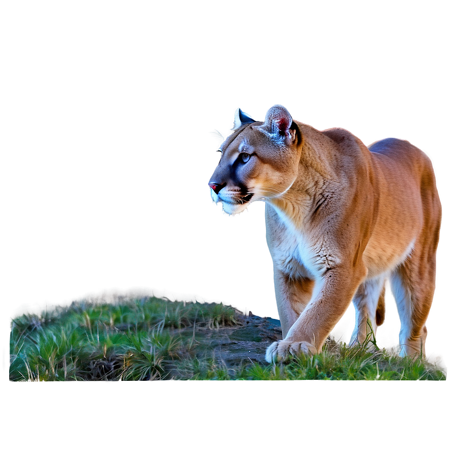 Cougar In Sunset Png Wqe48