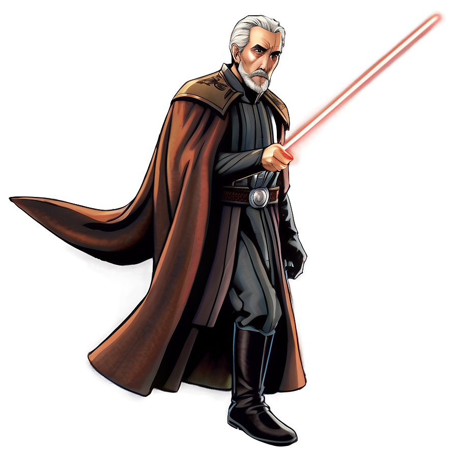 Count Dooku In Battle Png 06292024