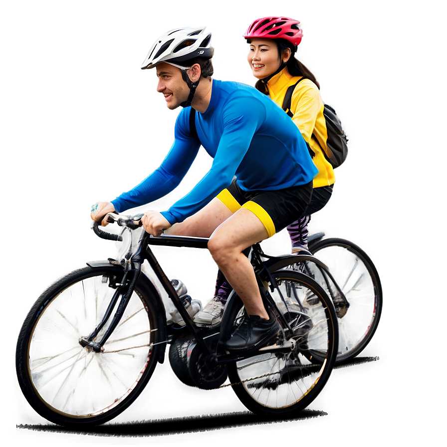 Couple Cycling Together Png 95