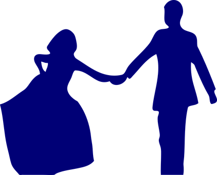 Couple Holding Hands Silhouette