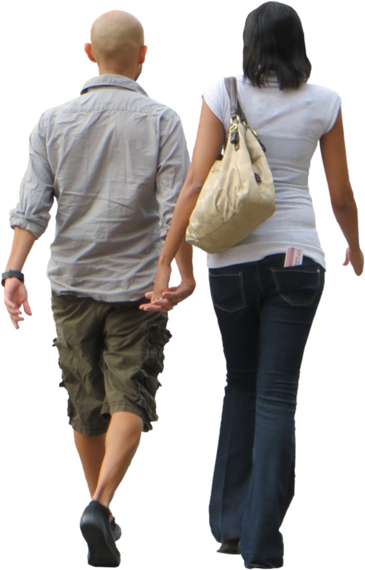 Couple Walking Together Handin Hand