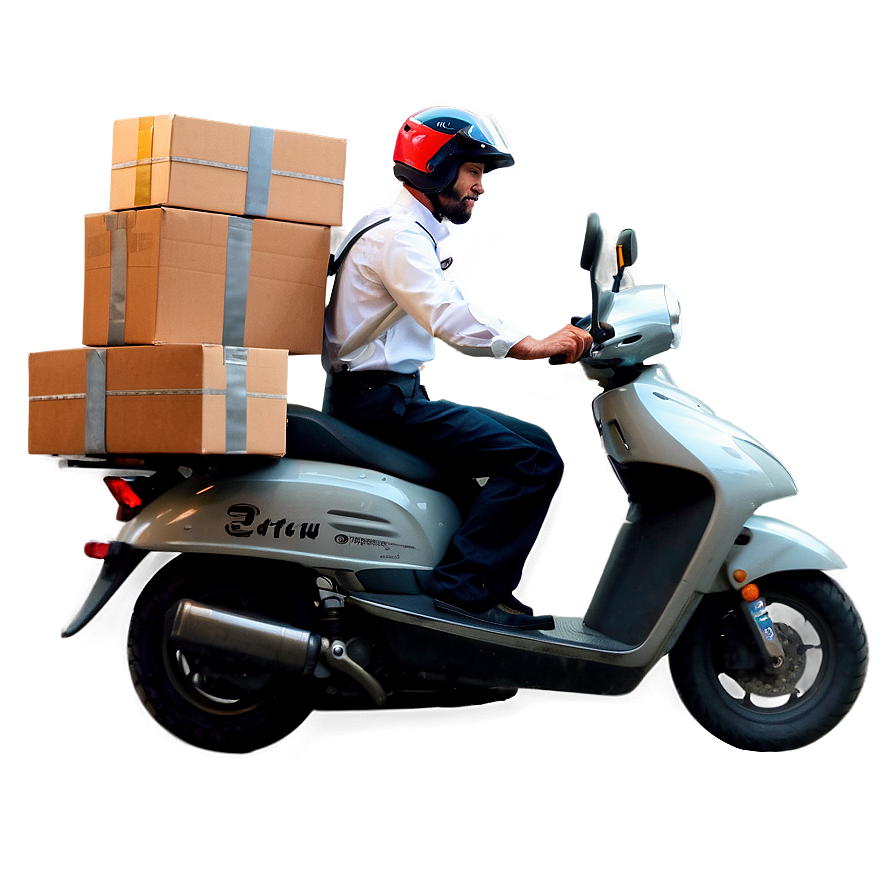 Courier Delivery Scooter Png 52