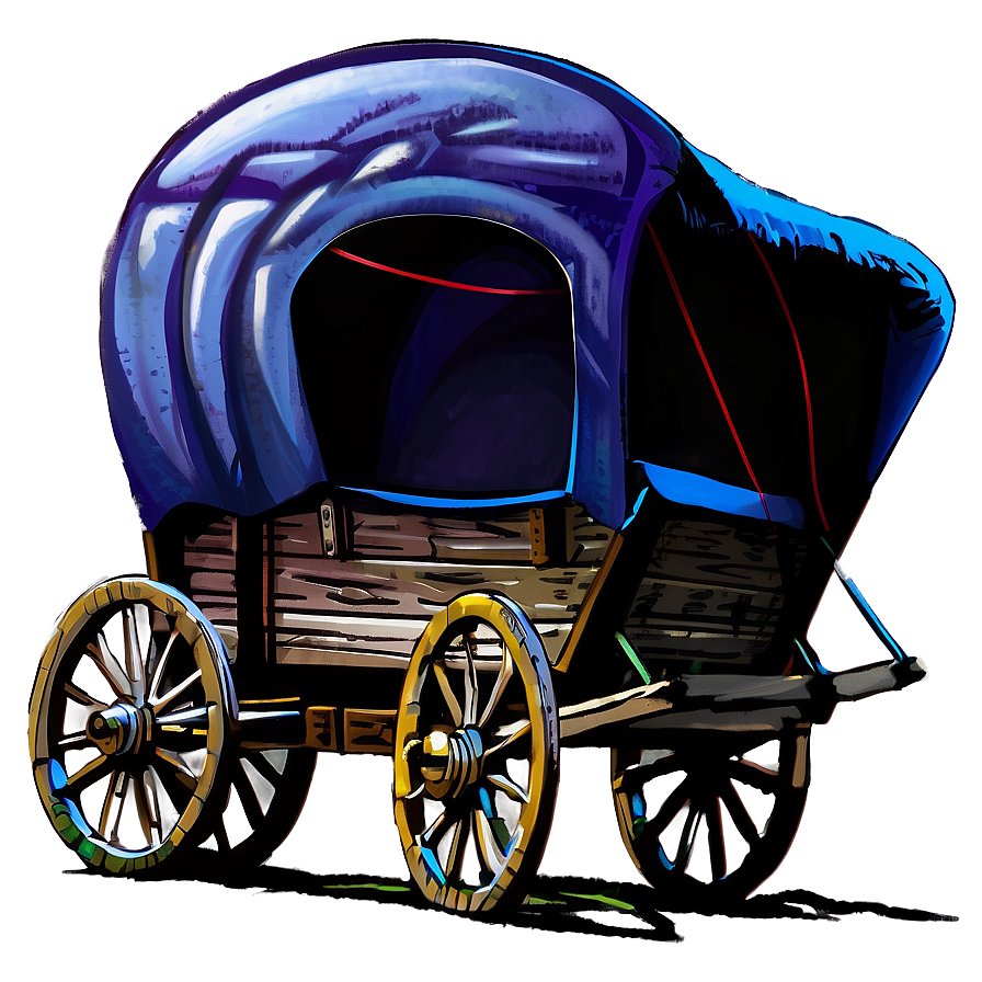 Covered Wagon By Moonlight Png Mvg49