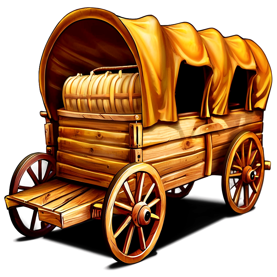 Covered Wagon Illustration Png 06292024