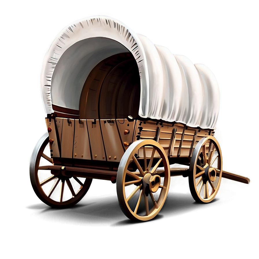 Covered Wagon Illustration Png 06292024