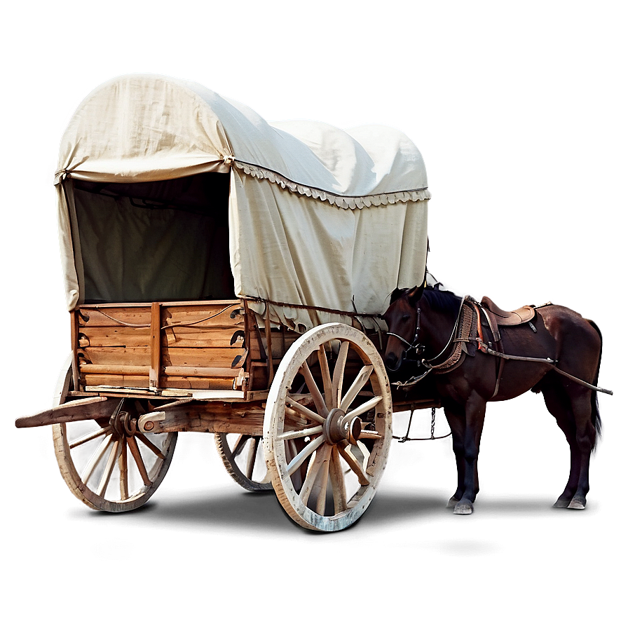 Covered Wagon On Prairie Png 06292024