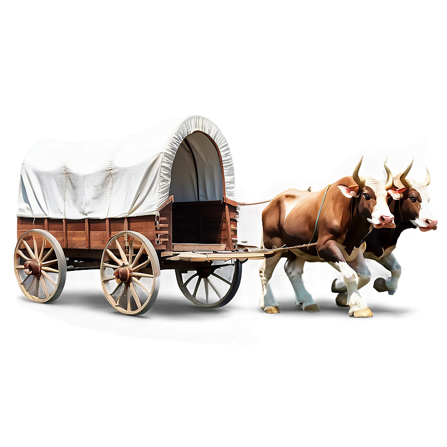 Covered Wagon With Oxen Png 5