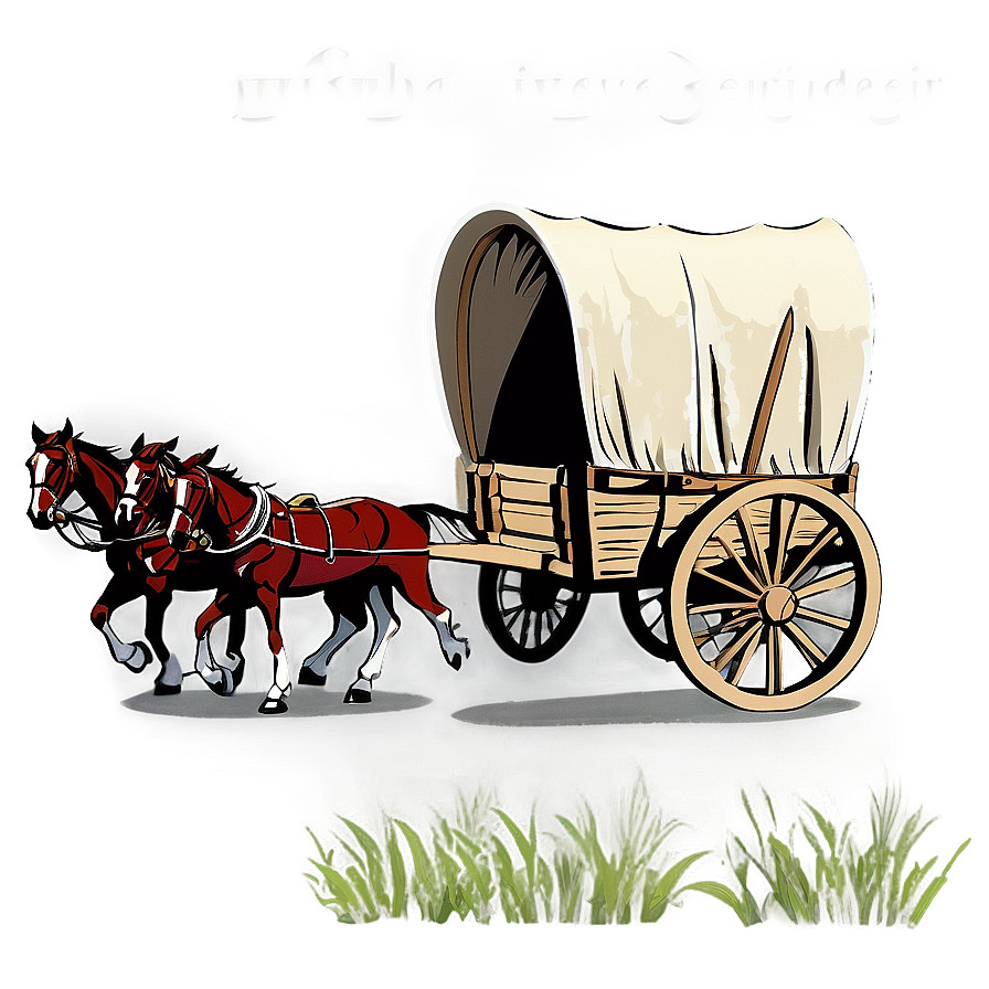 Covered Wagon With Settlers Png 06292024