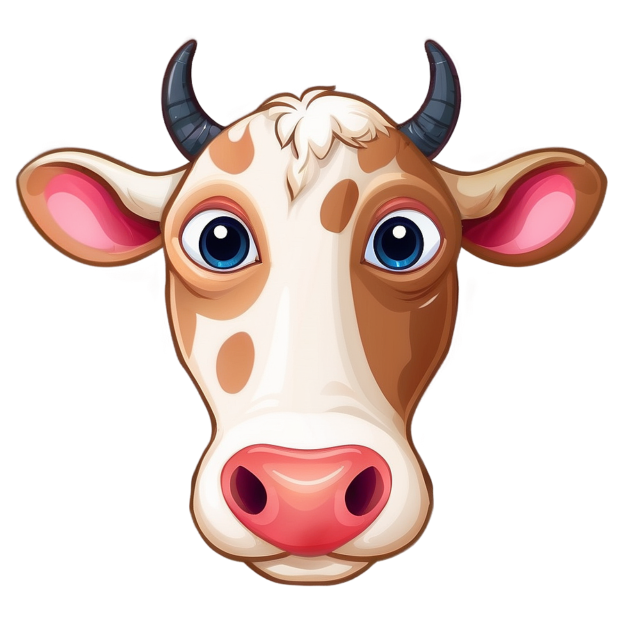 Cow Face Cute Clipart Png Vdu15