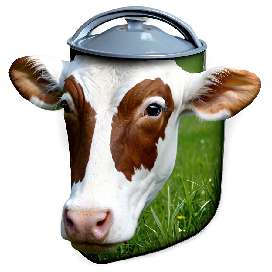 Cow Face With Milk Bucket Png Gpp