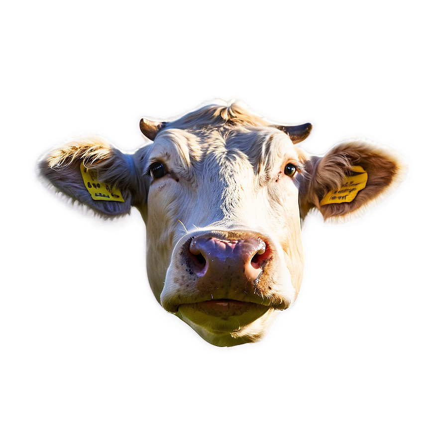 Cow Head In Landscape Png Ely