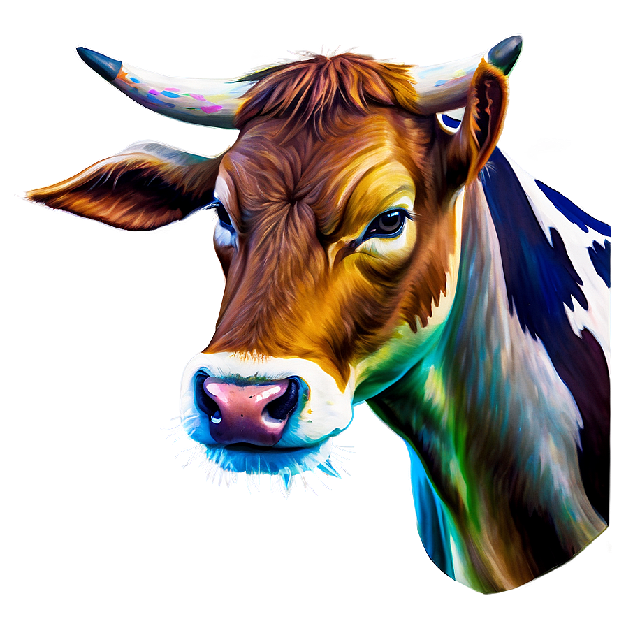 Cow Head Watercolor Png Bqf