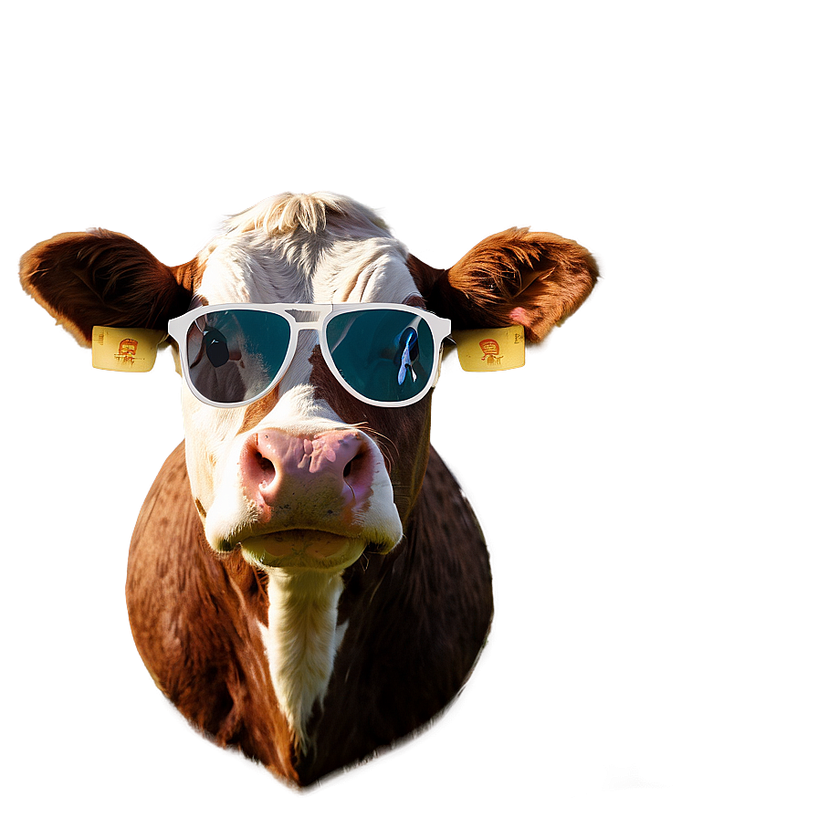 Cow Head With Sunglasses Png Olu