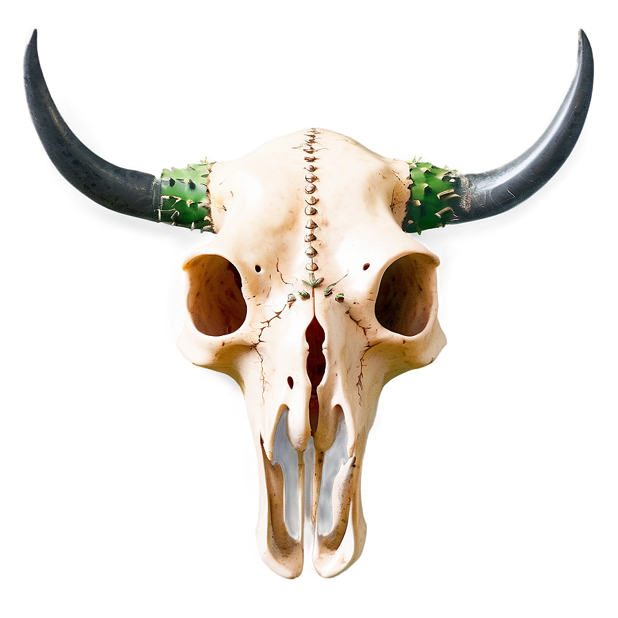 Cow Skull With Cactus Png 63