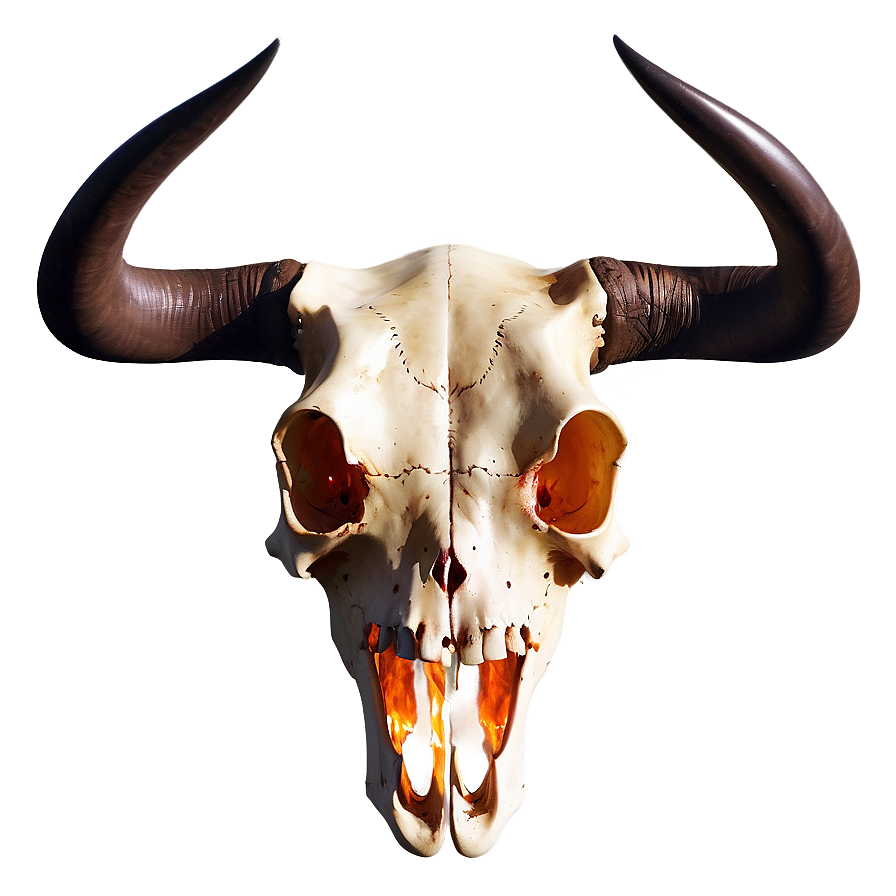 Cow Skull With Fire Png 64