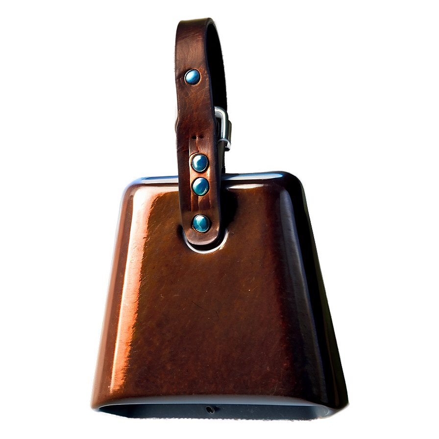 Cowbell With Leather Strap Png Jju