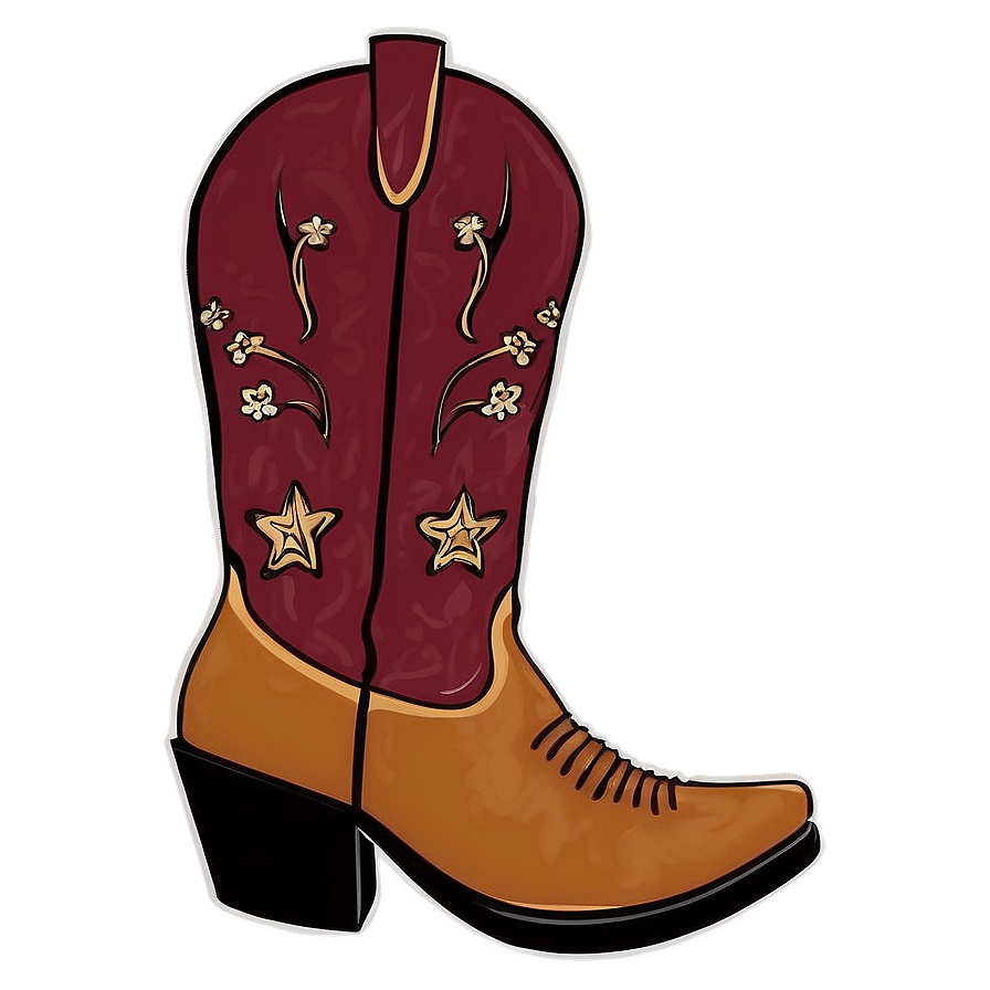 Cowboy Boot Illustration Png Nuc57