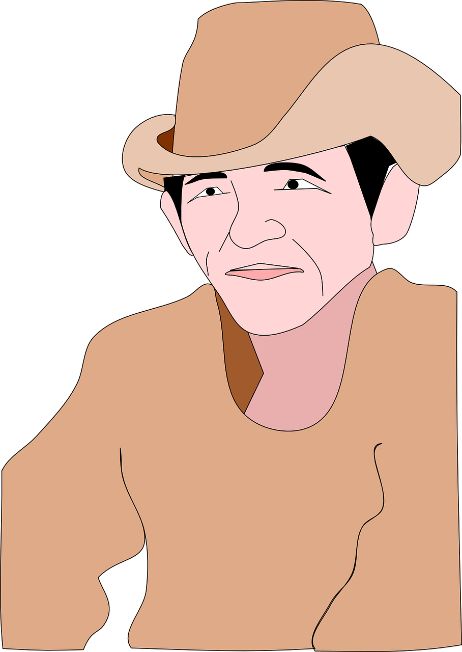 Cowboy Hat Man Illustration