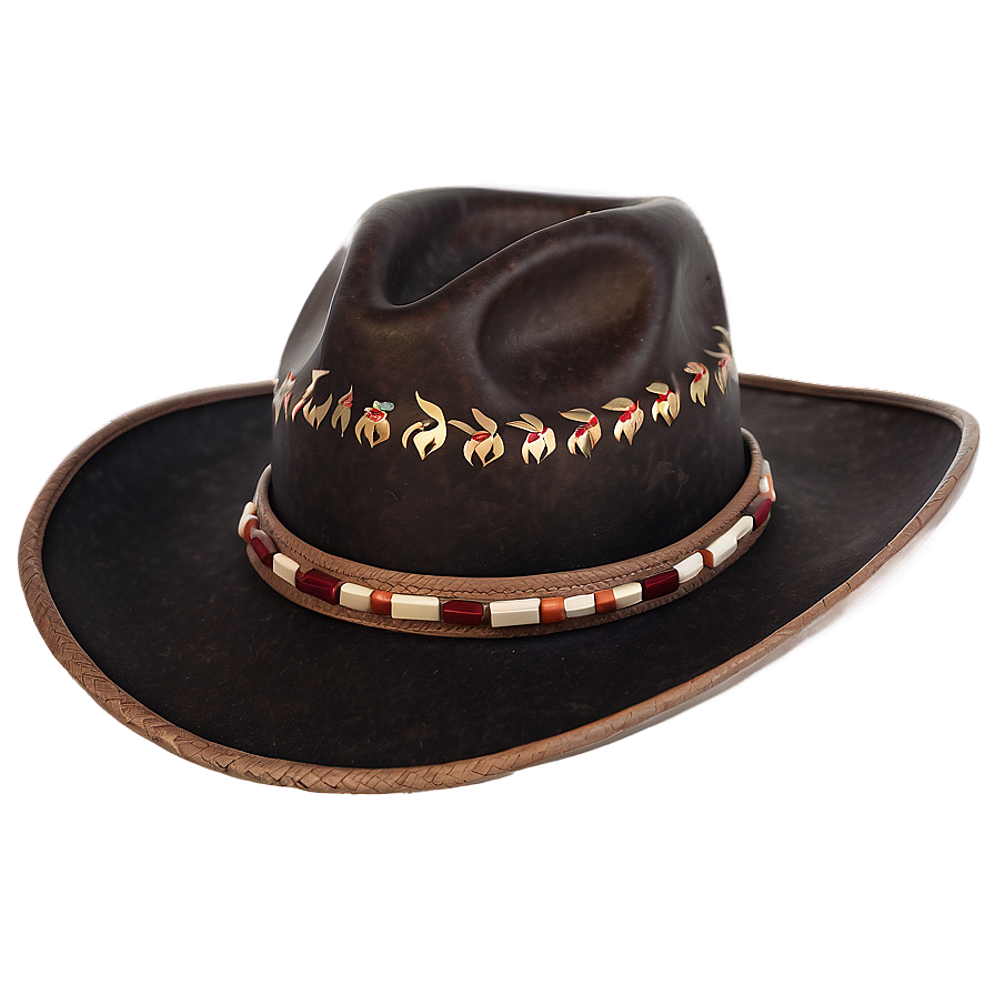 Cowboy Hat Transparent With Decoration Png 05262024