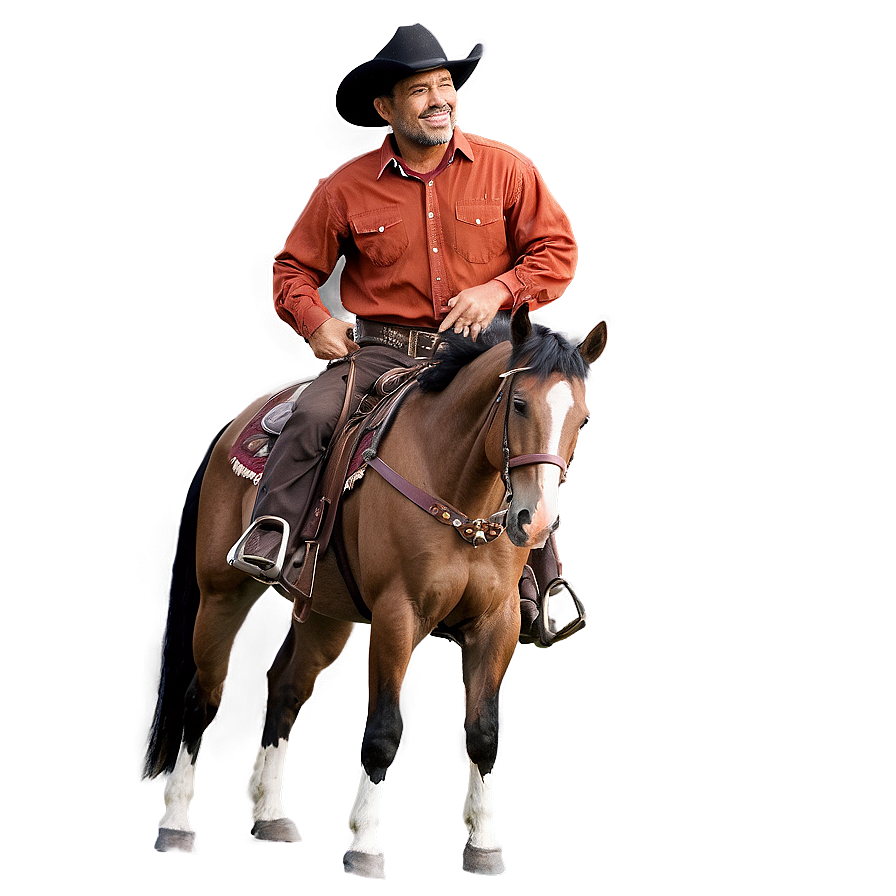 Cowboy On Horse Png 05212024