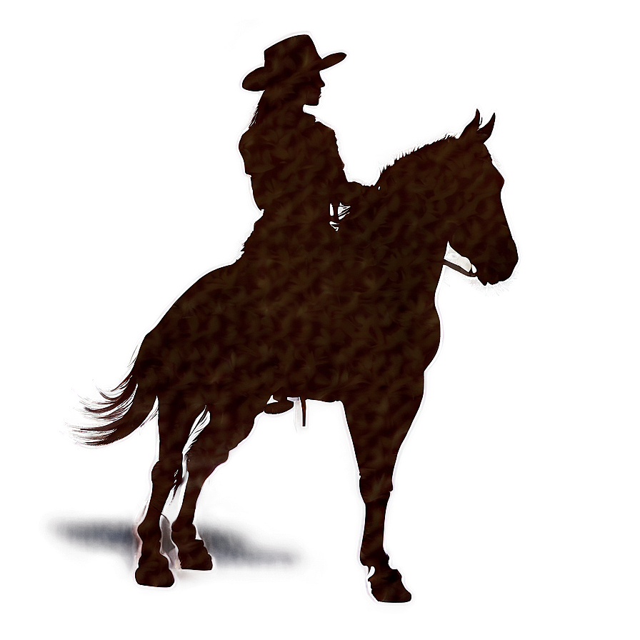 Cowgirl And Horse Silhouette Png 06112024