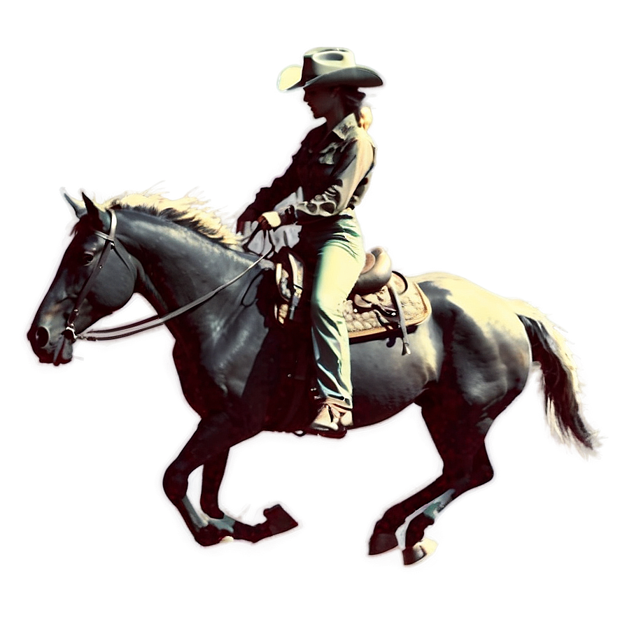 Cowgirl And Horse Silhouette Png 06112024