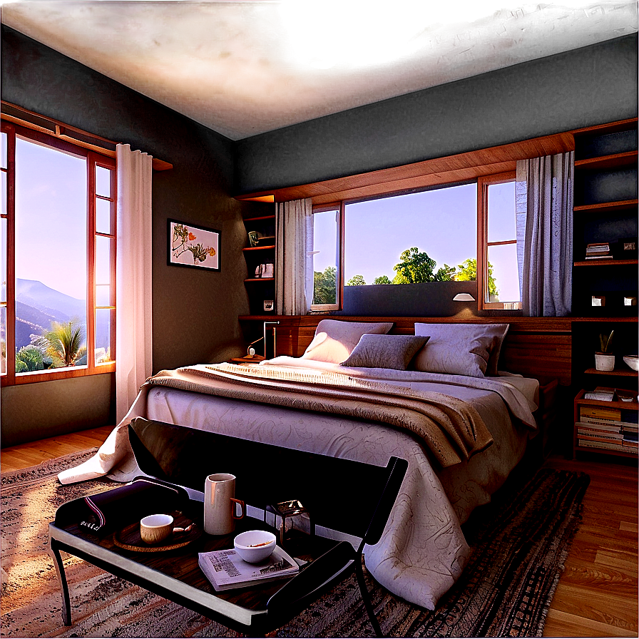 Cozy Airbnb Room Png 06202024