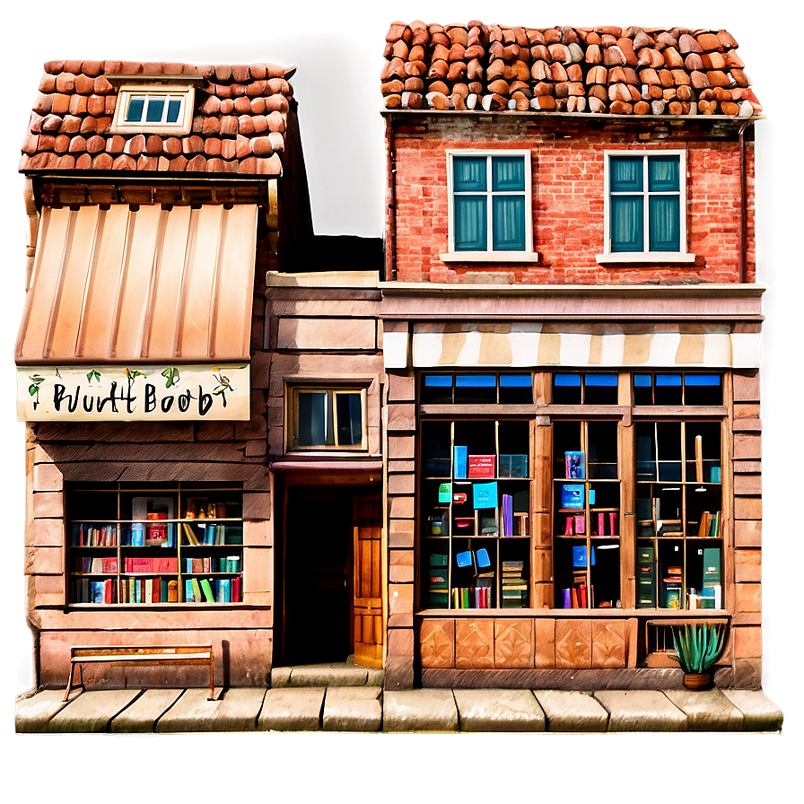 Cozy Bookshop Building Png 59