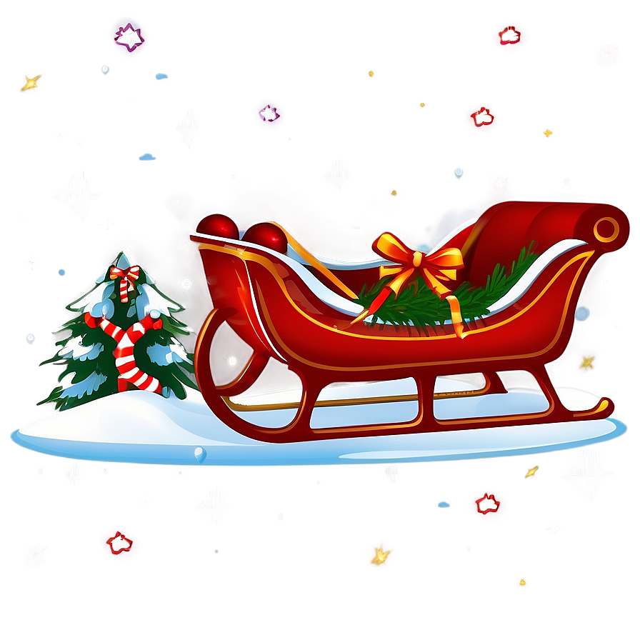 Cozy Christmas Sleigh Scene Png Cso