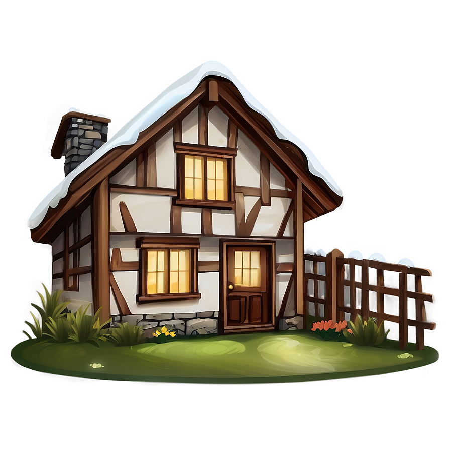 Cozy Cottage Illustration Png Ybl14