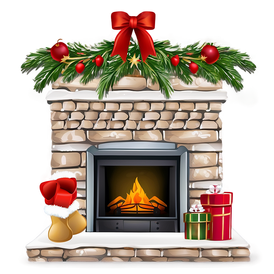 Cozy December Fireplace Png 06202024