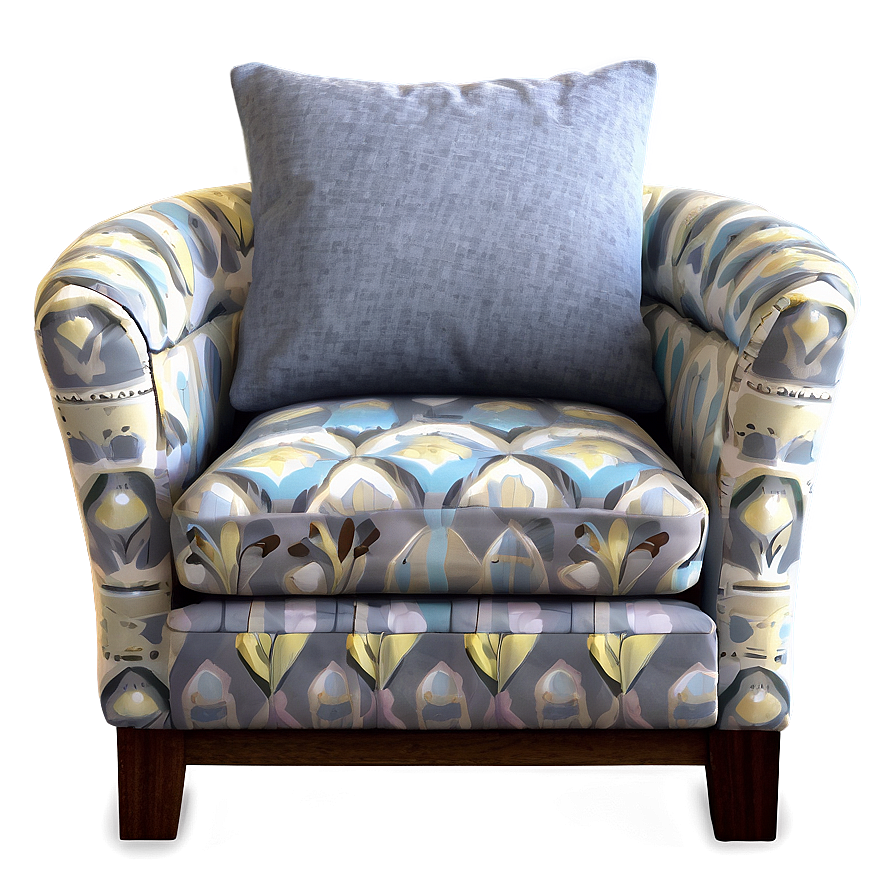 Cozy Fabric Armchair Png 06262024