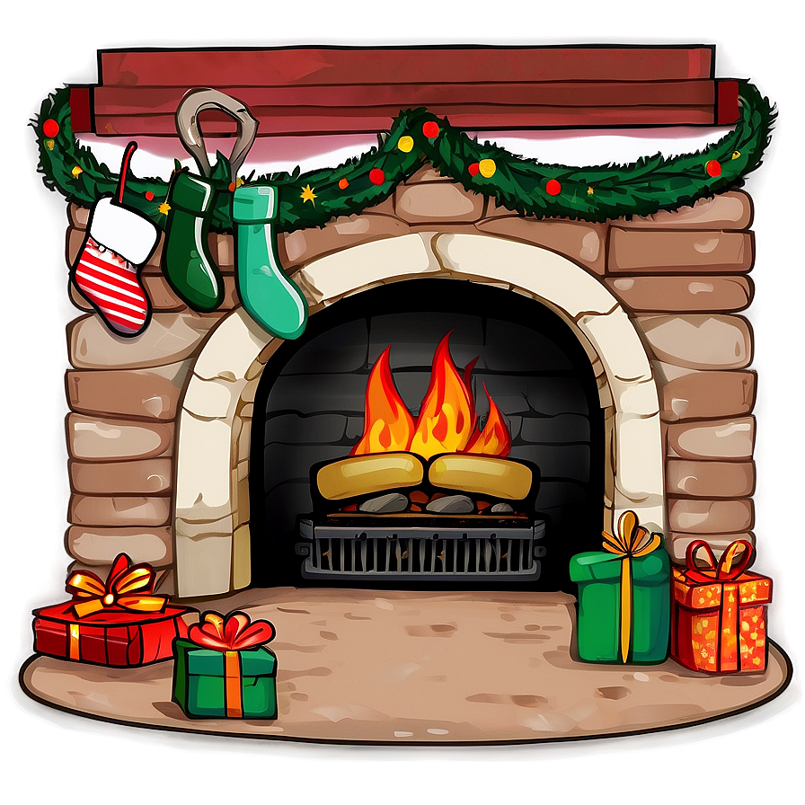 Cozy Happy Holidays Fireplace Png Huy