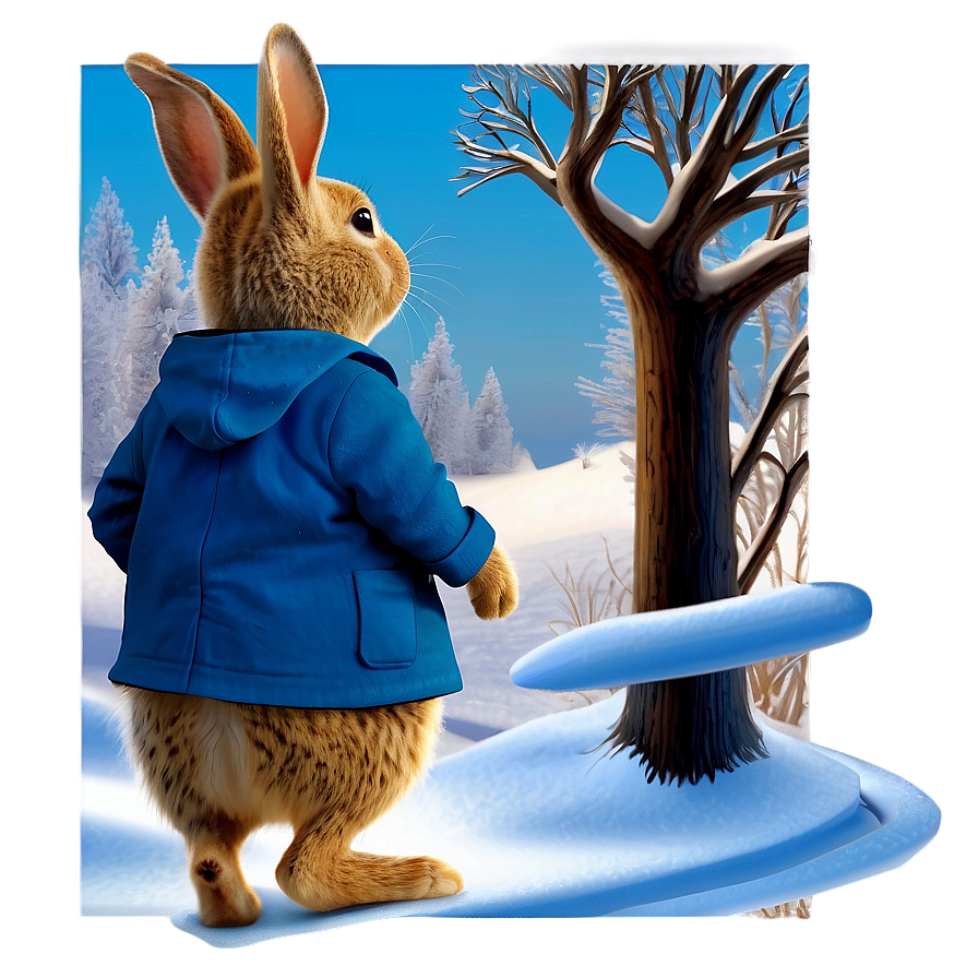 Cozy Peter Rabbit Winter Scene Png Ceo