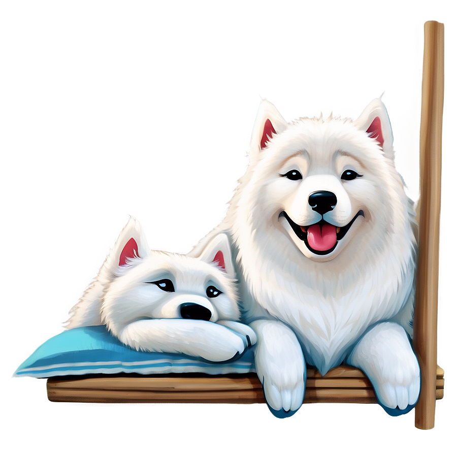 Cozy Samoyed Moment Png 98