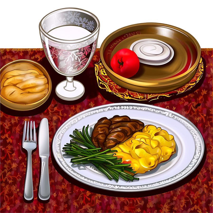 Cozy Winter Dinner Png Ted99