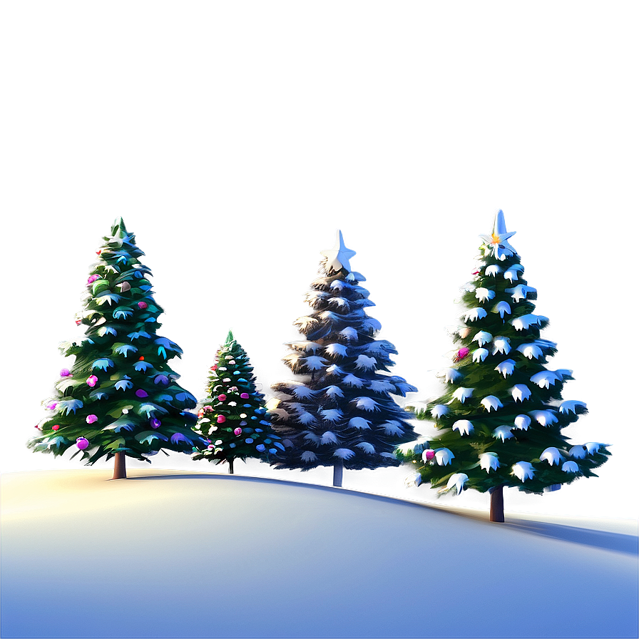 Cozy Xmas Tree Scene Png 9