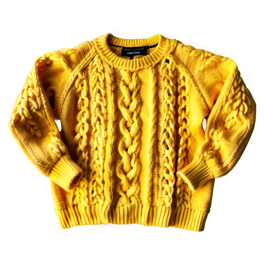 Cozy Yellow Knit Sweater Png Eyl68