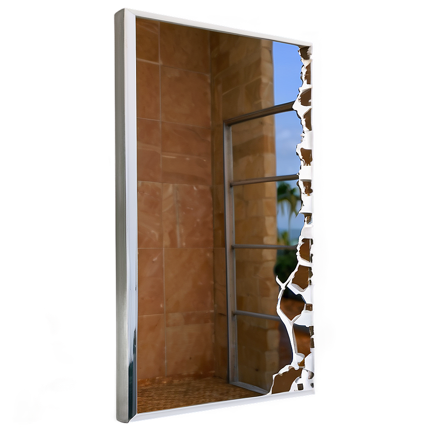 Cracked Bathroom Mirror Png Grd12