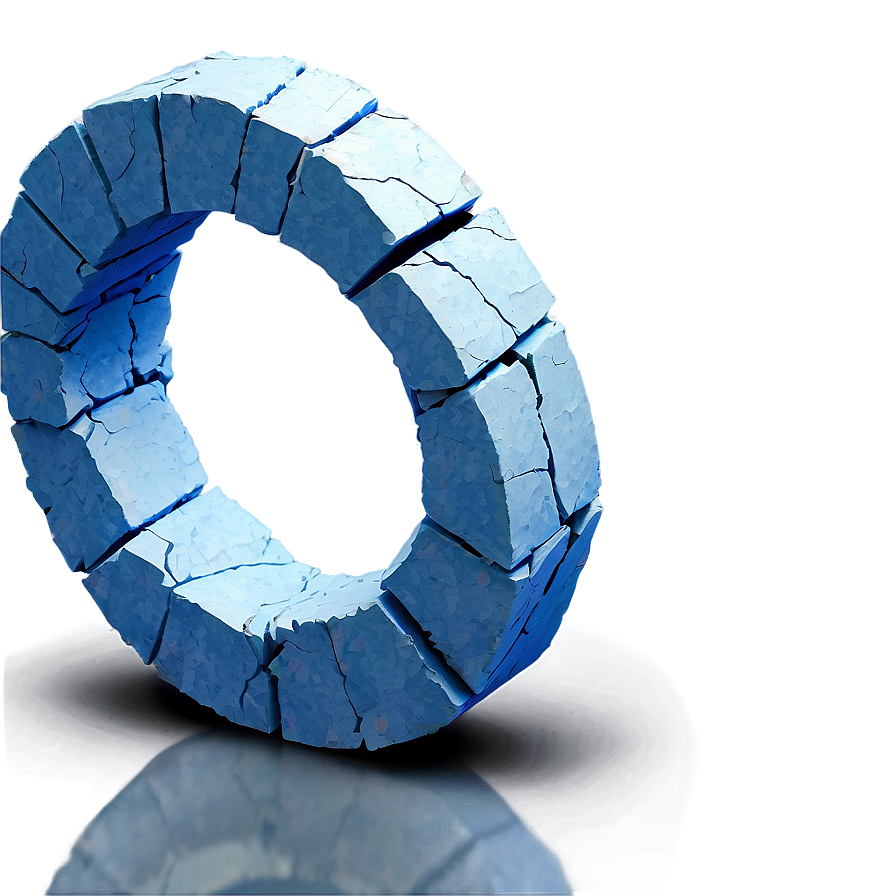 Cracked Blue Circle Png Cie7