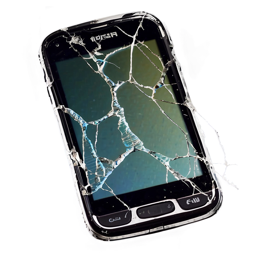 Cracked Cell Phone Display Png 06242024