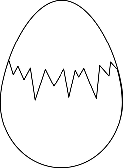 Cracked Egg Vector Illustration