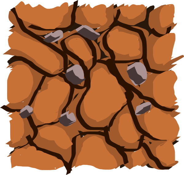 Cracked Mud Pattern Illustration