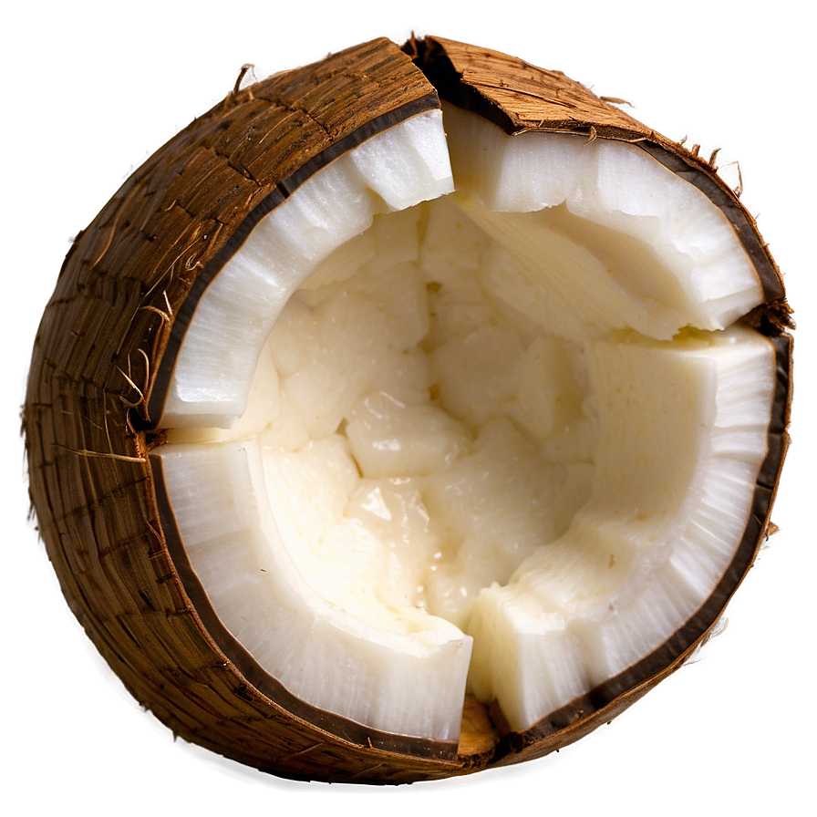 Cracked Open Coconut Png 05242024