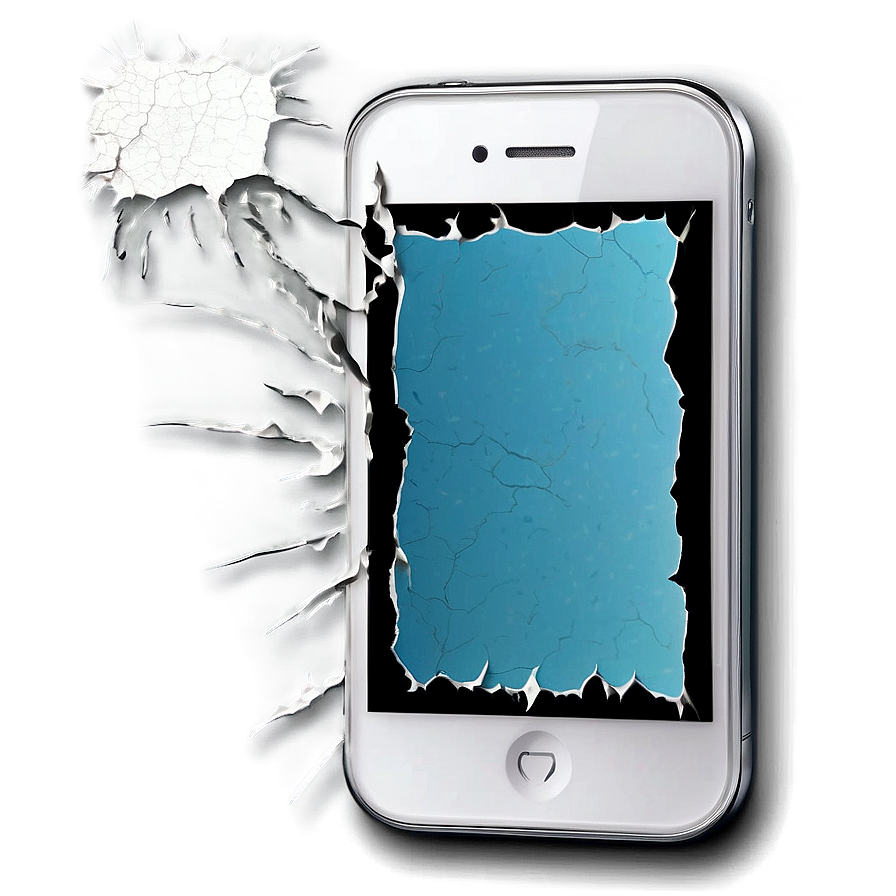 Cracked Phone Display Art Png 96